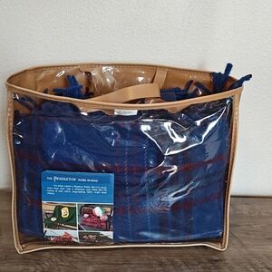 NEW Pendleton Highland Motor Robe Blanket Unisex 52x70 Blue Plaid Z322-312 Wool